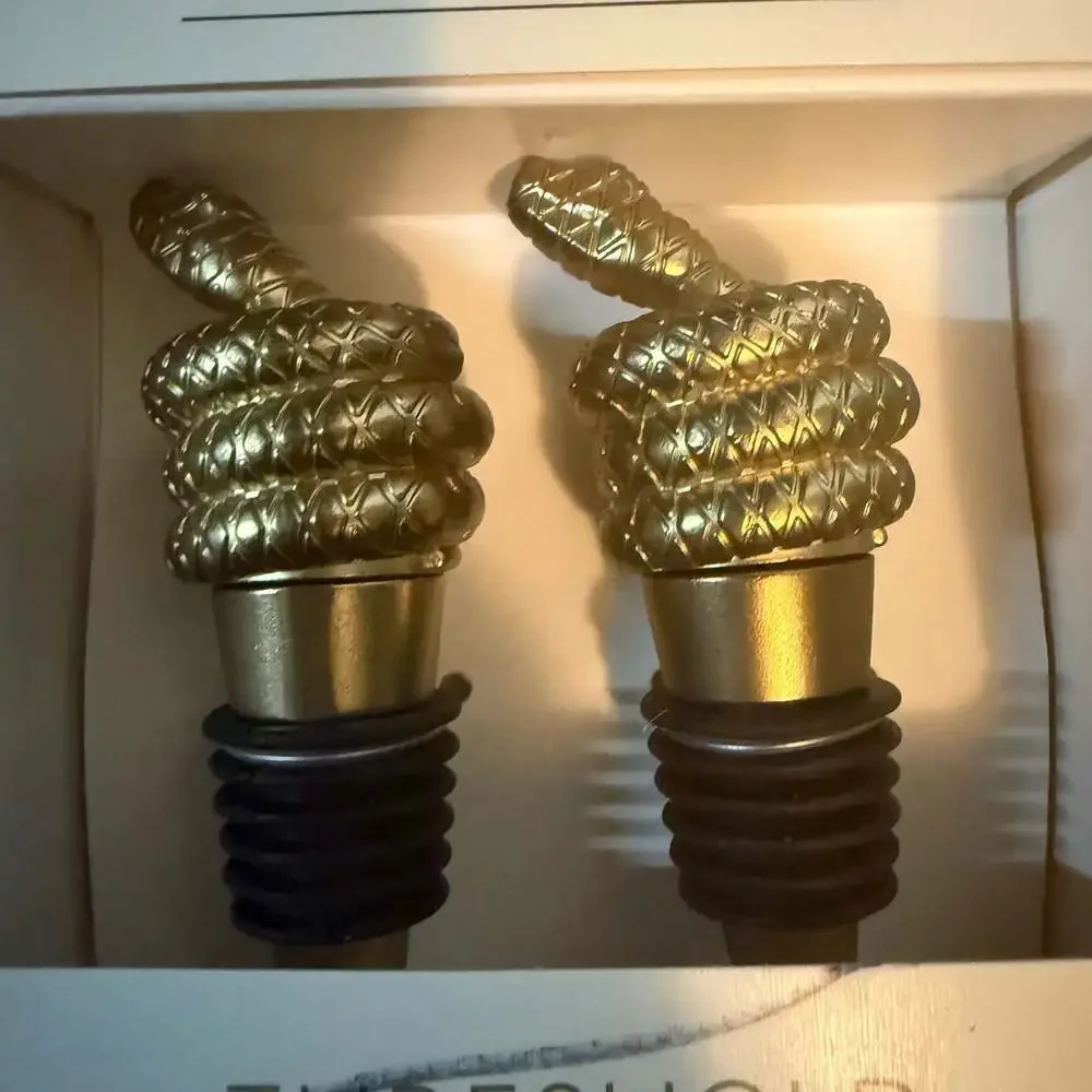 Threshold Gold Snake Bottle Stoppers, 2-Piece Set